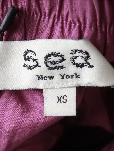 Pre-owned Sea Steph Flutter-sleeve Midi Dress In Pink