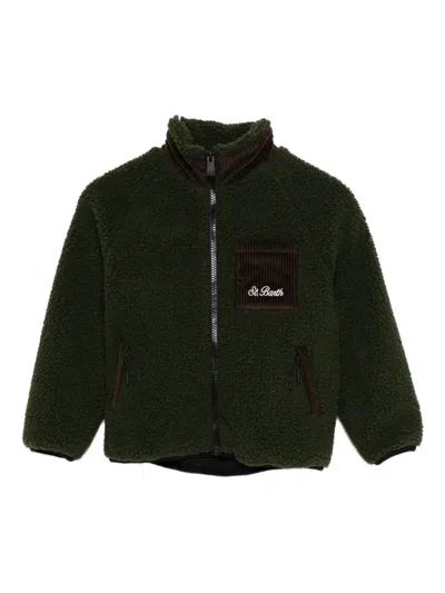 Mc2 Saint Barth X Peanuts Logo-embroidered Jacket In Green