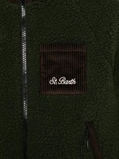 Mc2 Saint Barth X Peanuts Logo-embroidered Jacket In Green