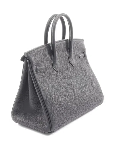 Pre-owned Hermes 2025 Birkin 25 Togo-leather Tote Bag In Black