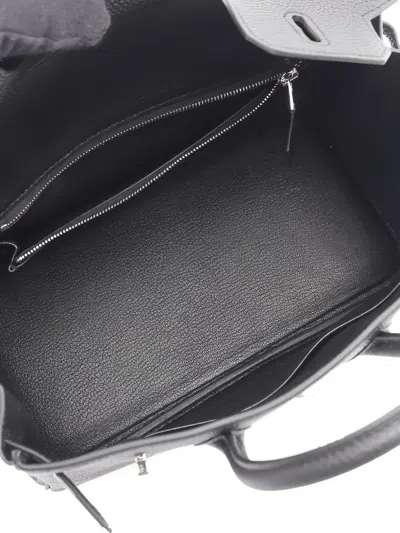 Pre-owned Hermes 2025 Birkin 25 Togo-leather Tote Bag In Black
