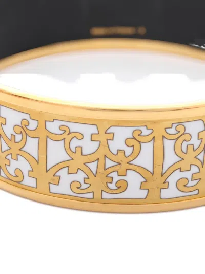 Pre-owned Hermes 2010s Balcons Du Guadalquivir Cloisonne Bangle In Gold