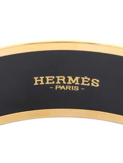 Pre-owned Hermes 2010s Balcons Du Guadalquivir Cloisonne Bangle In Gold