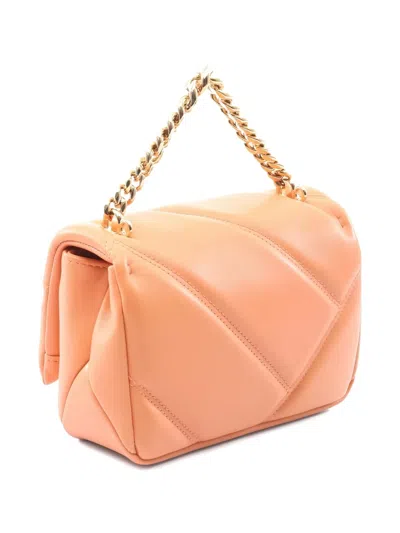 Pre-owned Bvlgari 2010s Serpenti Cabochon Chain Leather Handbag In Orange