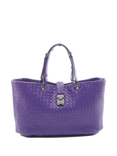 Pre-owned Bottega Veneta 2010s Intrecciato Capri Tote Bag In Purple