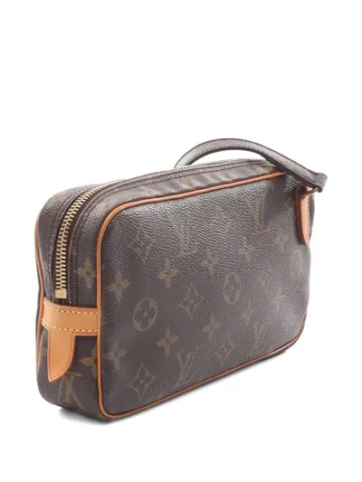 Pre-owned Louis Vuitton 2001 Marly Bandouliere Monogram Shoulder Bag In Brown