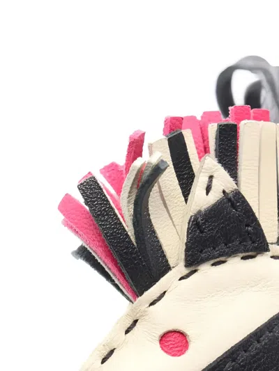 Pre-owned Hermes 2021s Jeezy Savannah Striped Bag Charm In Neutral