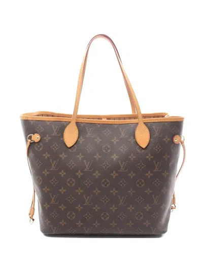 Pre-owned Louis Vuitton 2007 Neverfull Mm Monogram Tote Bag In Brown