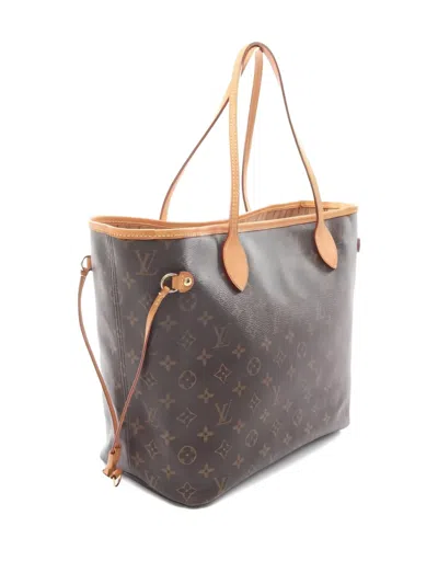 Pre-owned Louis Vuitton 2007 Neverfull Mm Monogram Tote Bag In Brown