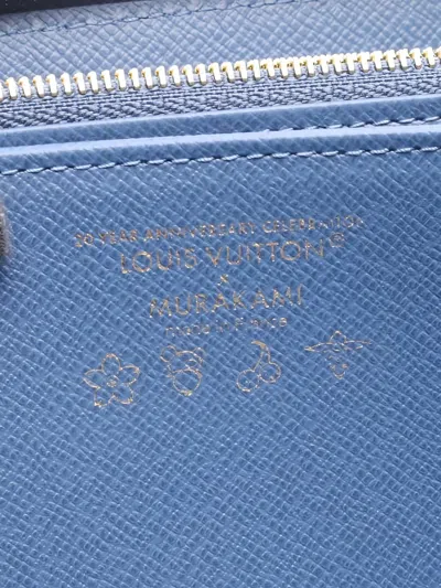 Pre-owned Louis Vuitton X Takashi Murakami 2021 Zippy Monogram Cherry Wallet In Blue