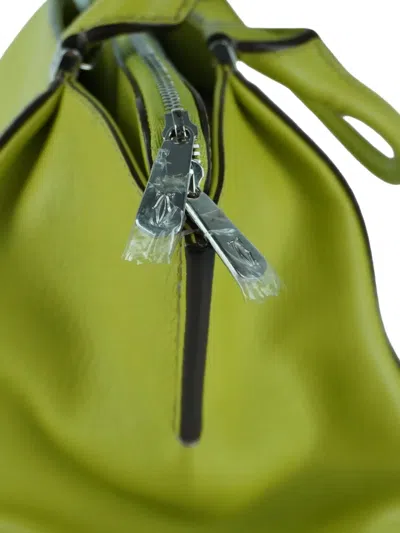 Pre-owned Cartier Medium C De  Leather Tote Bag In Green