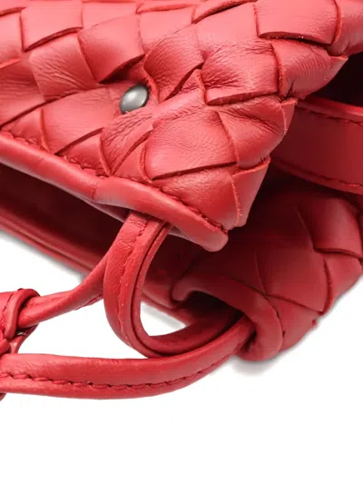 Pre-owned Bottega Veneta 2010s Intrecciato Tassel-detail Shoulder Bag In Red