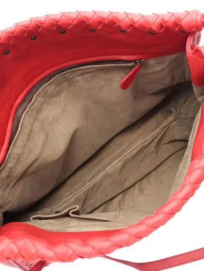 Pre-owned Bottega Veneta 2010s Intrecciato Tassel-detail Shoulder Bag In Red