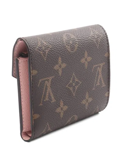 Pre-owned Louis Vuitton 10's Monogram-canvas Trifold Wallet In Brown