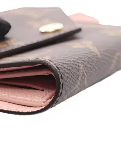 Pre-owned Louis Vuitton 10's Monogram-canvas Trifold Wallet In Brown