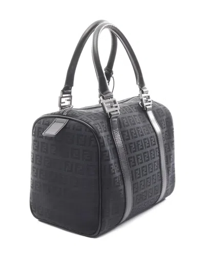 Pre-owned Fendi 2010s Mini Zucchino Boston Tote Bag In Blue