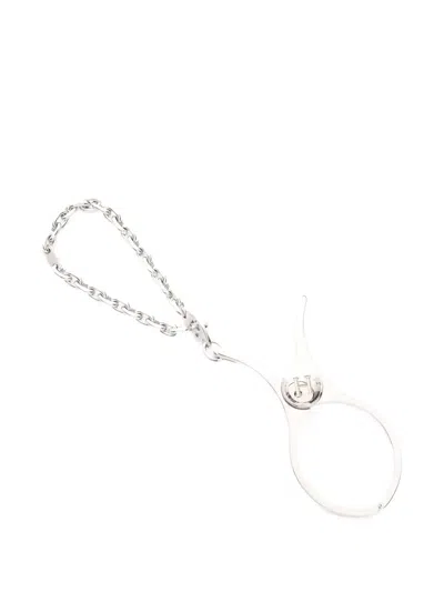 Pre-owned Hermes 2010s Chain Fille Glove Holder In Silver