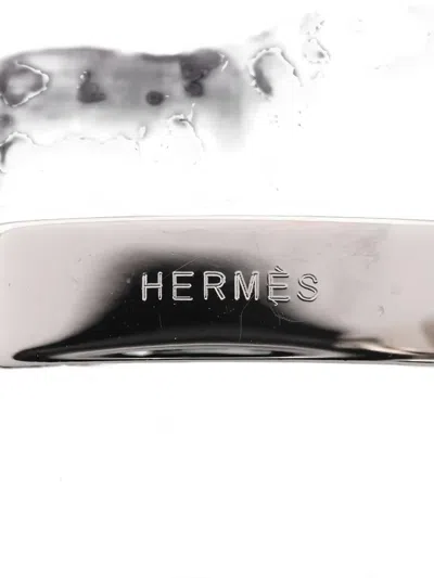 Pre-owned Hermes 2010s Chain Fille Glove Holder In Silver