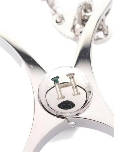 Pre-owned Hermes 2010s Chain Fille Glove Holder In Silver