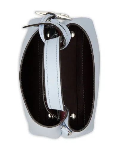 Tod's T-logo Leather Bucket Bag In Blue