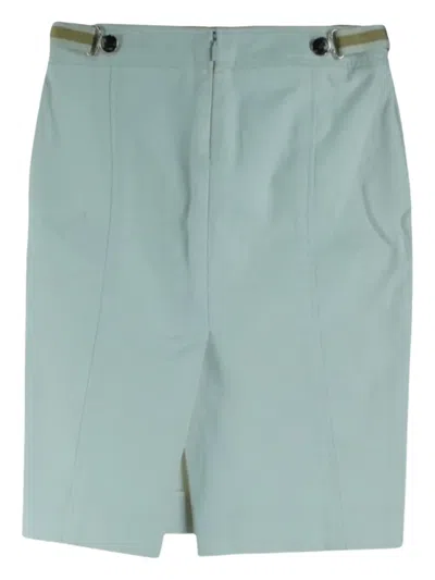 Pre-owned Gucci Pencil Skirt In White