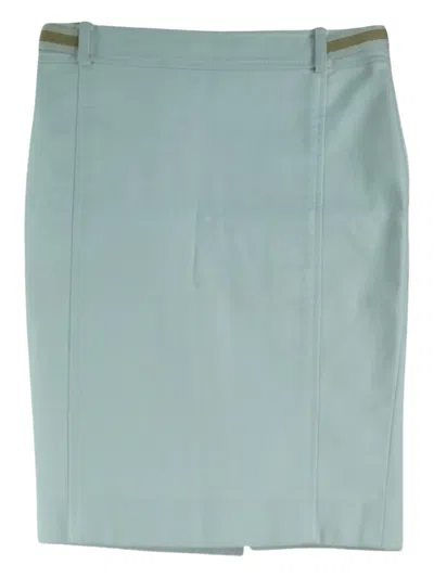 Pre-owned Gucci Pencil Skirt In White