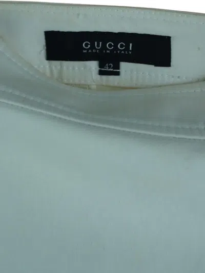 Pre-owned Gucci Pencil Skirt In White