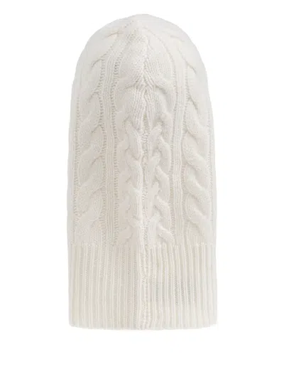 Lisa Yang Cable-knit Balaclava In White