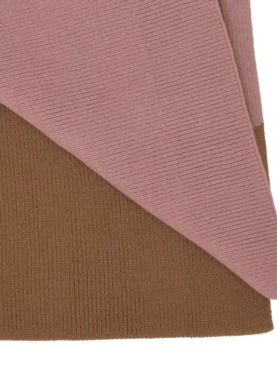 Liu •jo Ribbed Colour-block Scarf In Multi