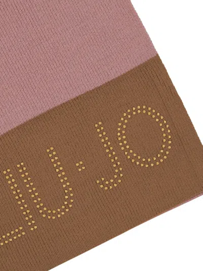 Liu •jo Ribbed Colour-block Scarf In Multi
