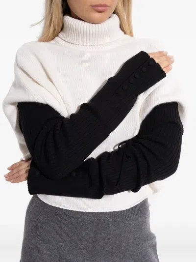 Lisa Yang Ribbed Gloves In Black