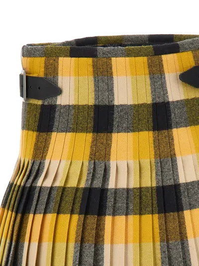 Vivienne Westwood Pleated Buckle Mini Skirt In Multi