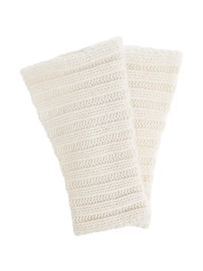 Lisa Yang Ribbed Gloves In White