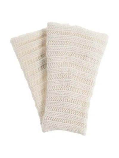 Lisa Yang Ribbed Gloves In White