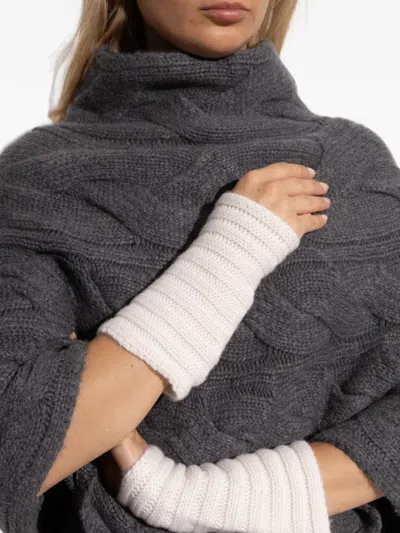 Lisa Yang Ribbed Gloves In White