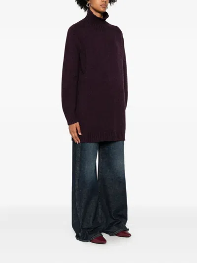 Eric Bompard Crew-neck Mini Dress In Red