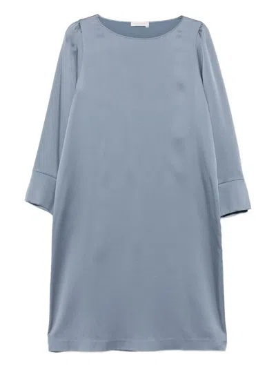 Le Tricot Perugia Cuff-sleeve Midi Dress In Blue