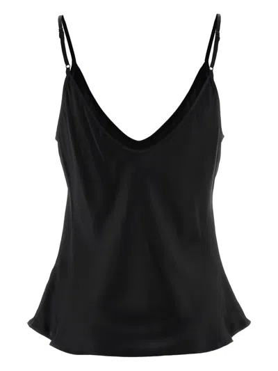 L'agence Lexi Adjustable-straps Top In Black