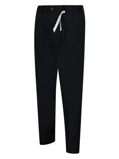 Santaniello Pleated-front Tailored Trousers In Black