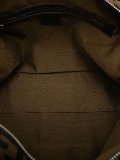 Pre-owned Fendi 2000-2017 Zucca Canvas Satchel In Brown