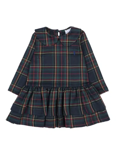 Trussardi Junior Tartan Ruffled Dress In Multi