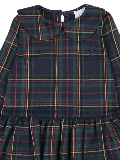 Trussardi Junior Tartan Ruffled Dress In Multi