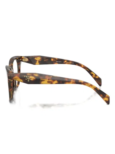 Prada Round-frame Glasses In Brown