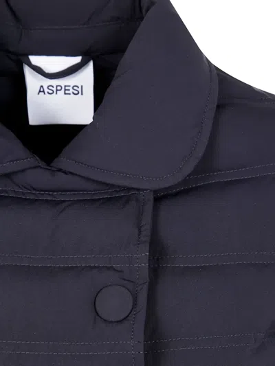 Aspesi Double-breasted Casual Jacket In Blue