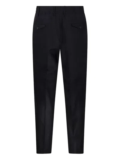 Santaniello Pleated-front Tailored Trousers In Black