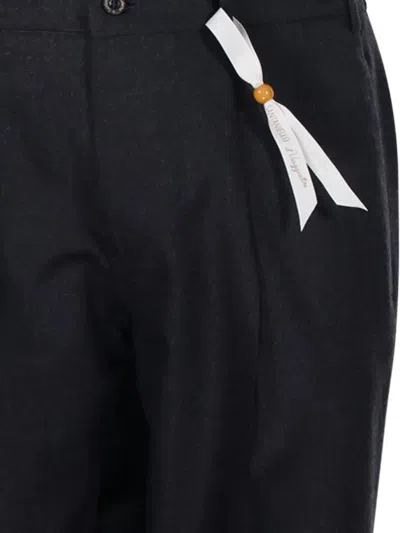 Santaniello Pleated-front Tailored Trousers In Black