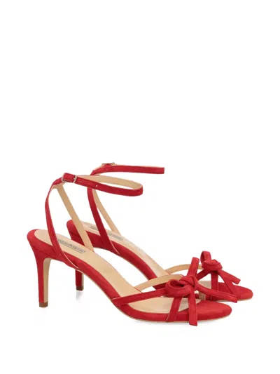 Smiling Shoes 70mm Mandi Bow-detail Sandals In Red