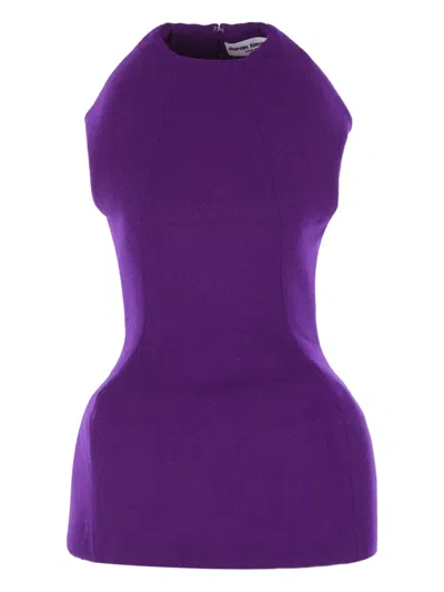 Duran Lantink Harris Tweed Padded Dress In Purple