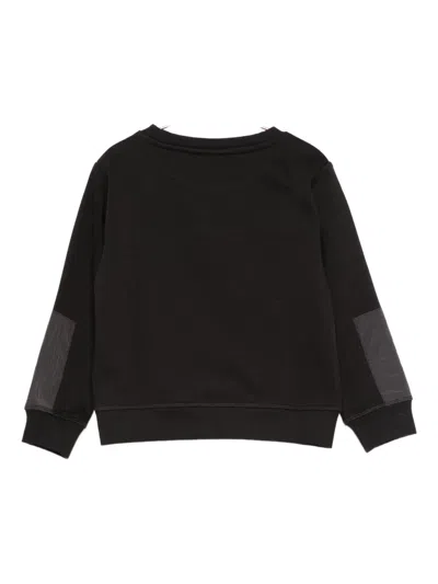 Hugo Boss Panelled Long-sleeved Sweatshirt In Black