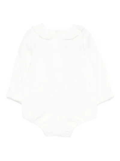 Paz Rodriguez Ruffled Babygrow In White